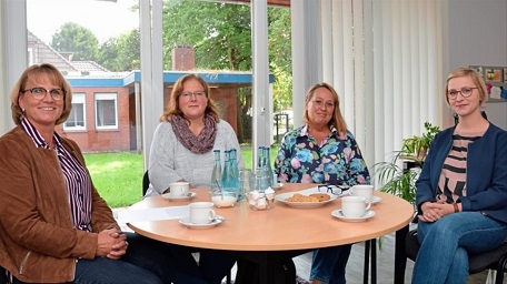 Das große Aufgabenspektrum, das die Diakonie in der heutigen Zeit bearbeiten muss, erläuterten (v. l.) Dorothea Währisch-Purz, Heike Wendt, Dagmar Wölk-Eilers und Simone Baalmann. Foto: Heiner Harnack mep-diakonie-011_201809021038_full.jpg